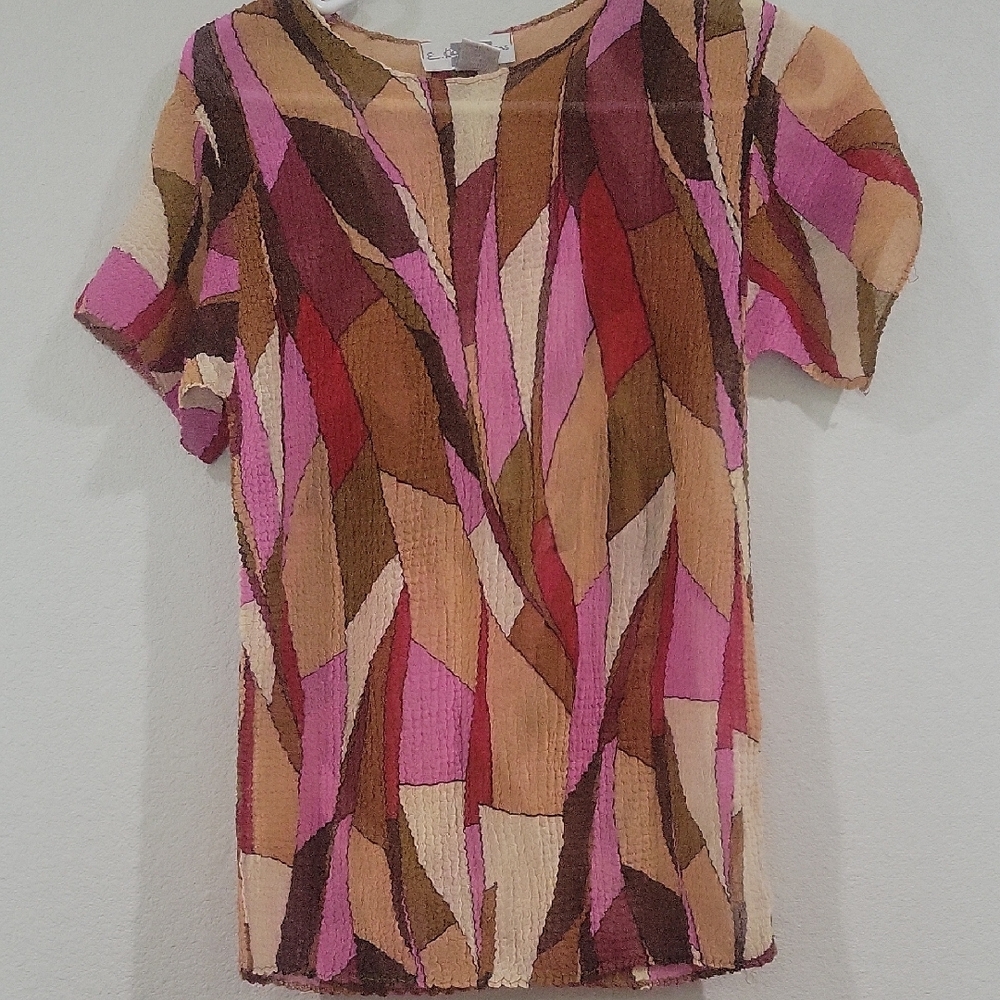Colorful Geometric Pattern Top